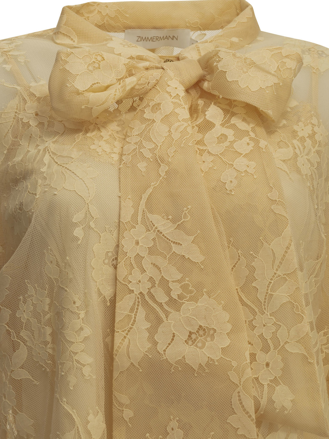 Zimmermann Lace Blouse Shirts - Beige | 4d43546a6b6d9ba7a5f42b81a0246d148d51bba3