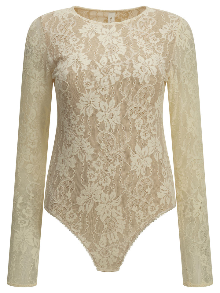 Zimmermann Lace Bodysuit Tops - White | 2d75ca188faecbc4bebb3d6aceb9c15fd775004d