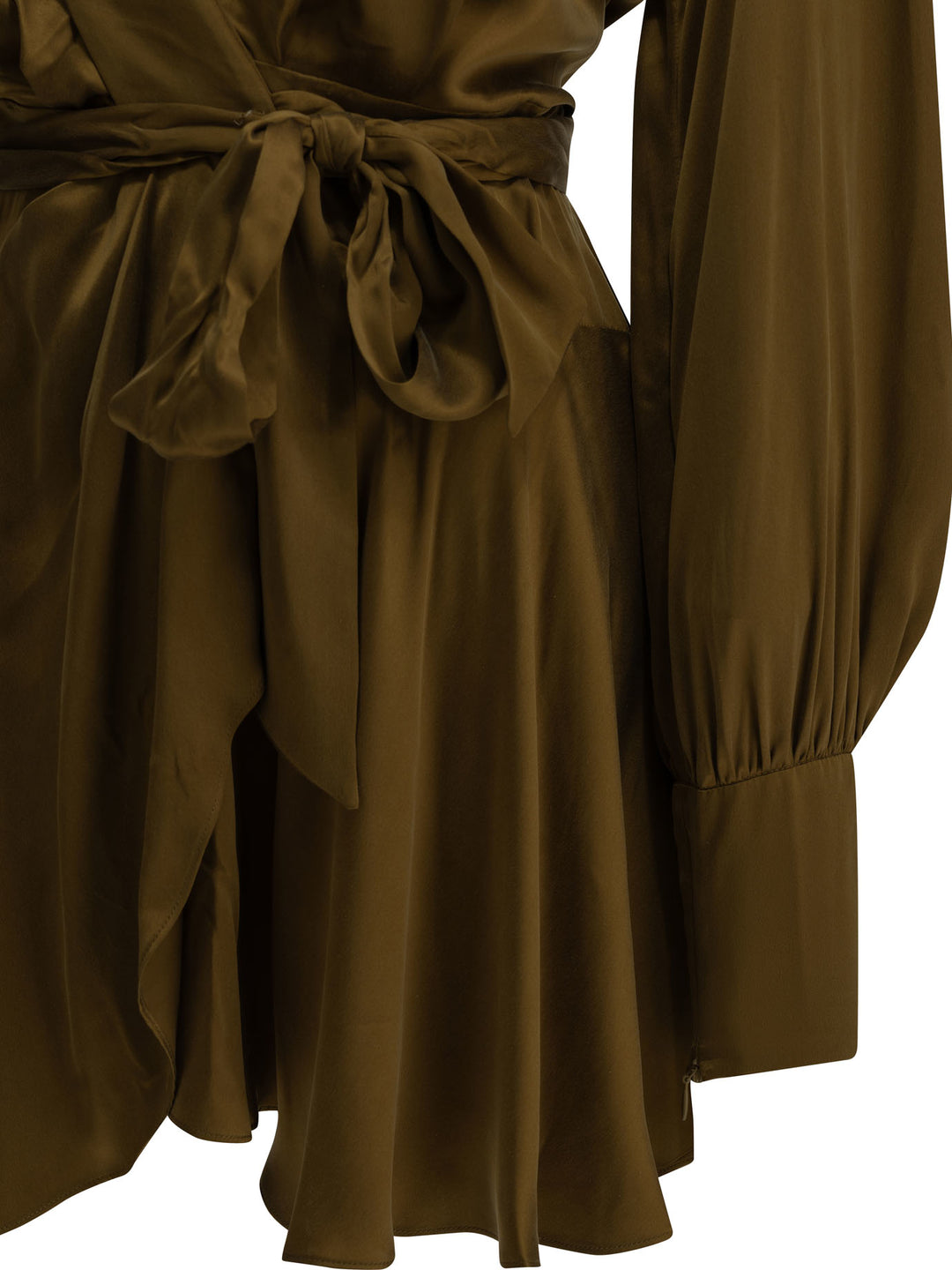 Zimmermann Short Wrap Dress Dresses - Brown | aec83e35cc109151d8d72dc9b393b4e2fbf136b5