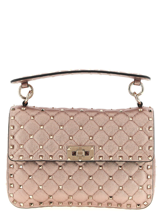 Rockstud Spike Shoulder Bags Pink