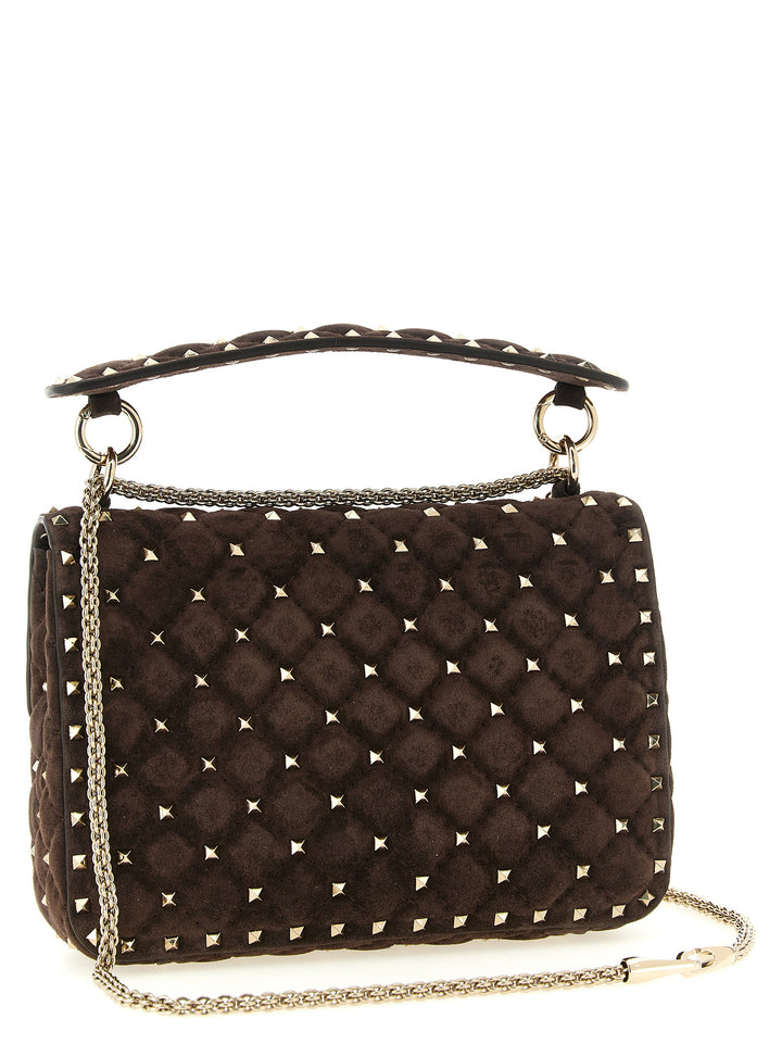 Valentino Garavani Rockstud Spike Mediium Crossbody Bags - Brown | baf6b1bcd473149d5ecaf0a1552e6ef6ffe13e5c