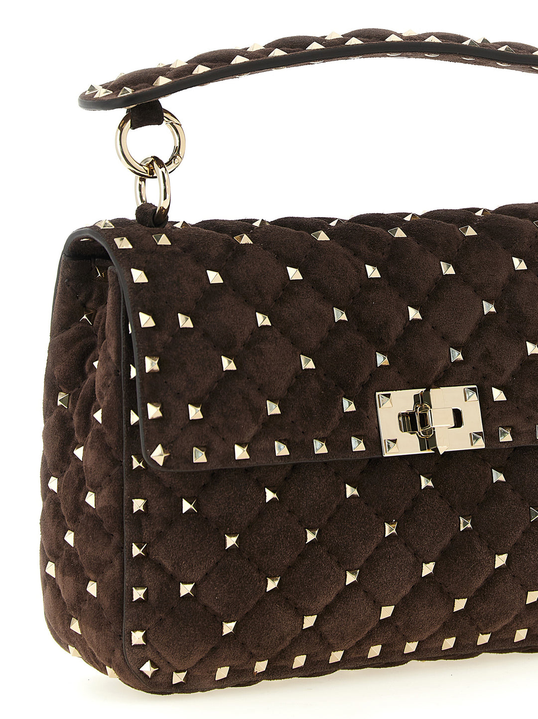 Valentino Garavani Rockstud Spike Mediium Crossbody Bags - Brown | 13514a9f64645dfffda0e899f218de8051fb6a09