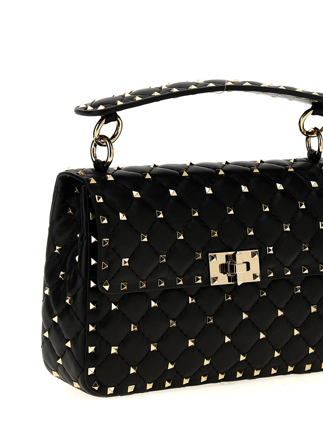 Rockstud Spike Shoulder Bags Black