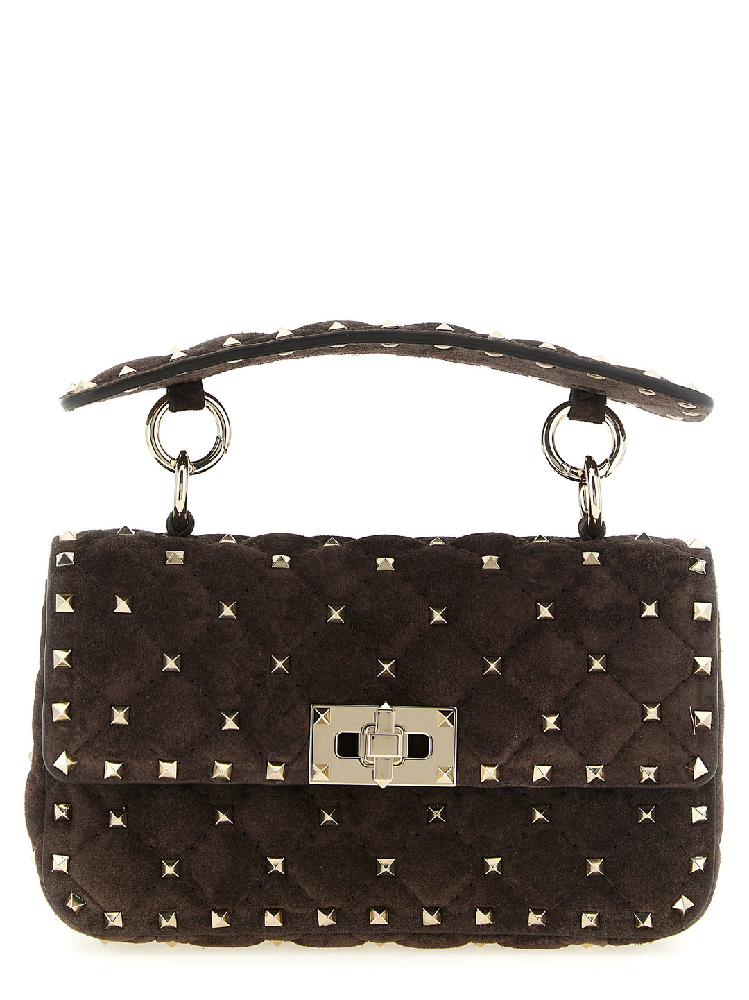 Valentino Garavani Rockstud Spike Shoulder Bags - Brown | a397ce5a6c90e1c6f2ea1bbb13f3b9c2730b8056