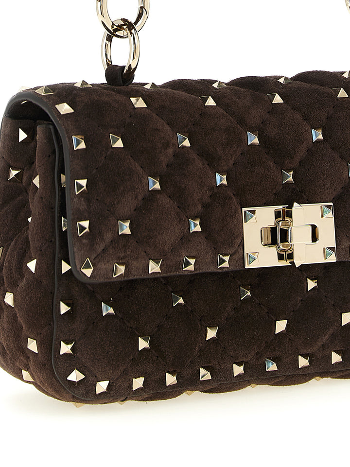 Valentino Garavani Rockstud Spike Shoulder Bags - Brown | 43e4dbeadbf6dc9655f6228aaed7ebd5b28314a5