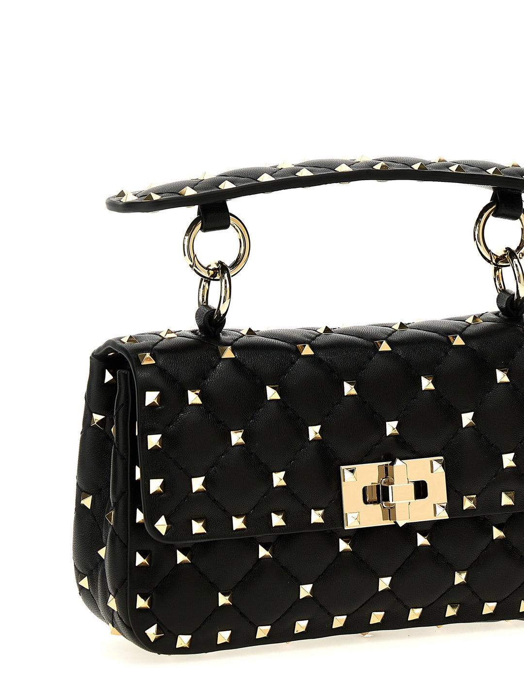 Valentino Garavani Rockstud Spike Hand Bags - Black | af4a8238adb2fe29b4ee43f755722f66fa95efc6