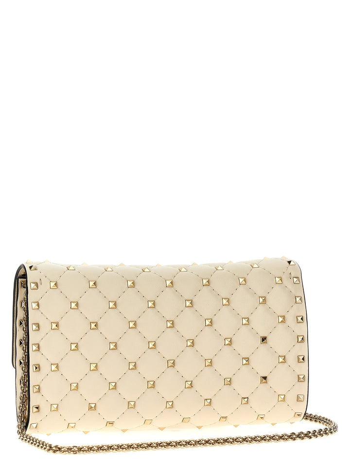 Rockstud Spike Shoulder Bags White