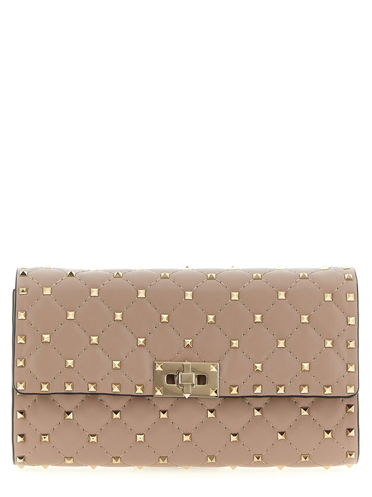 Rockstud Spike Shoulder Bags Pink