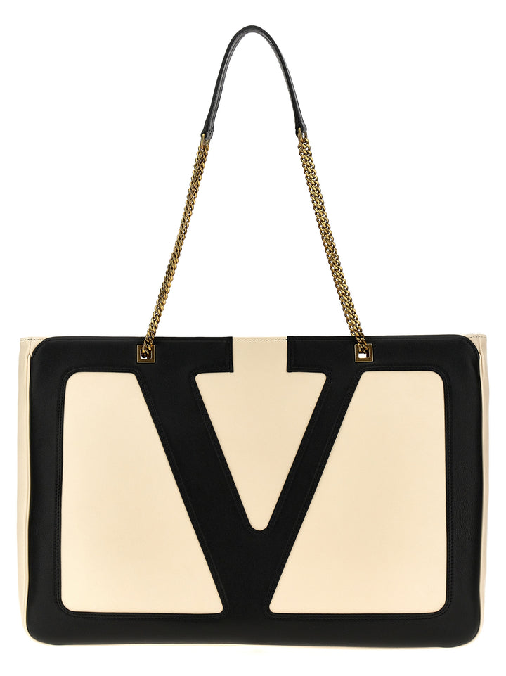 Valentino Garavani Viva Superstar Tote Bag - White/Black | 8ef584e6749e3d5826f9306bf7a00cf06da6928f