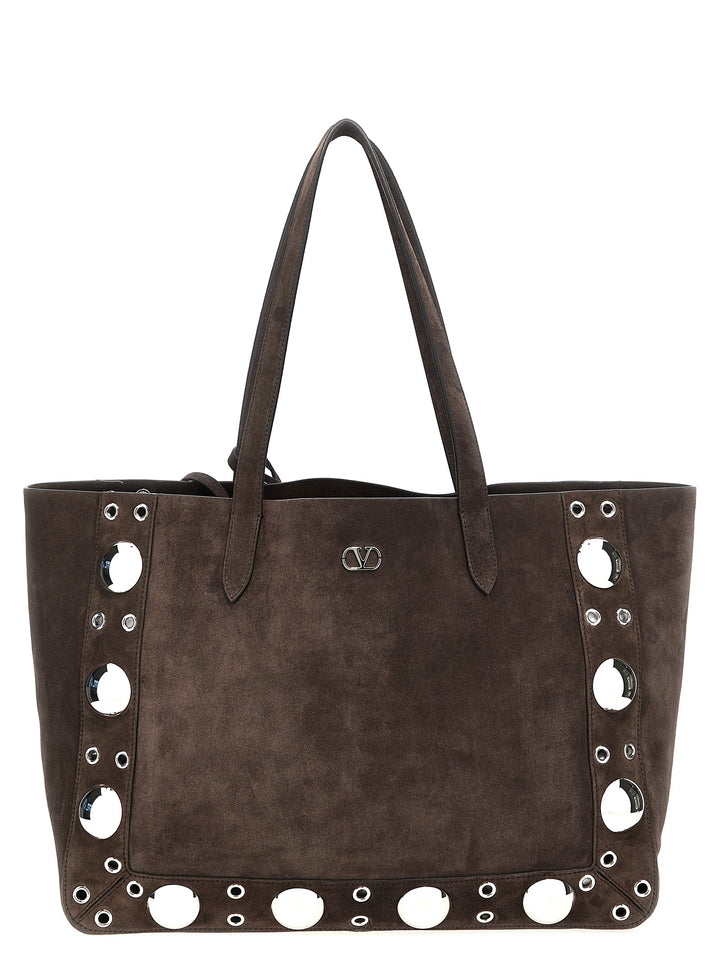 Valentino Garavani Nellcôte Tote Bag - Brown | 599550421439a61c08206cea4e310e3fd2c50626