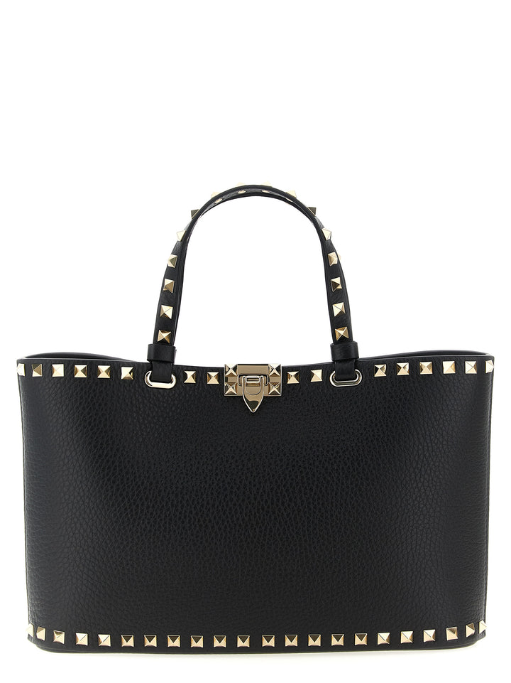 Valentino Garavani Rockstud Tote Bag - Black | d27717ad72b541f09840892f5b4fdb785aec72cd