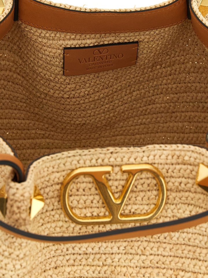 Valentino Garavani Shopping Valentino Garavani Medium Raffia Tote Bag - Beige | f53afa6c3e96b90657b33df92d5335f6d24625b2
