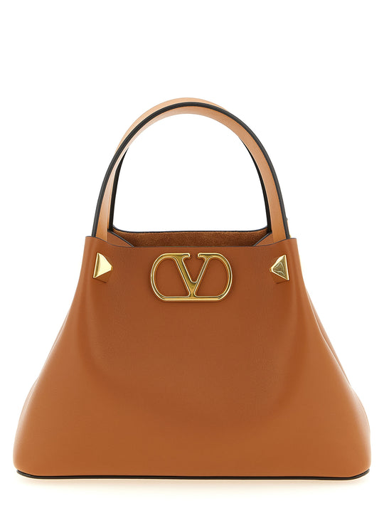 Valentino Garavani Vlogosignature Small Shopping Bag Tote Bag Brown