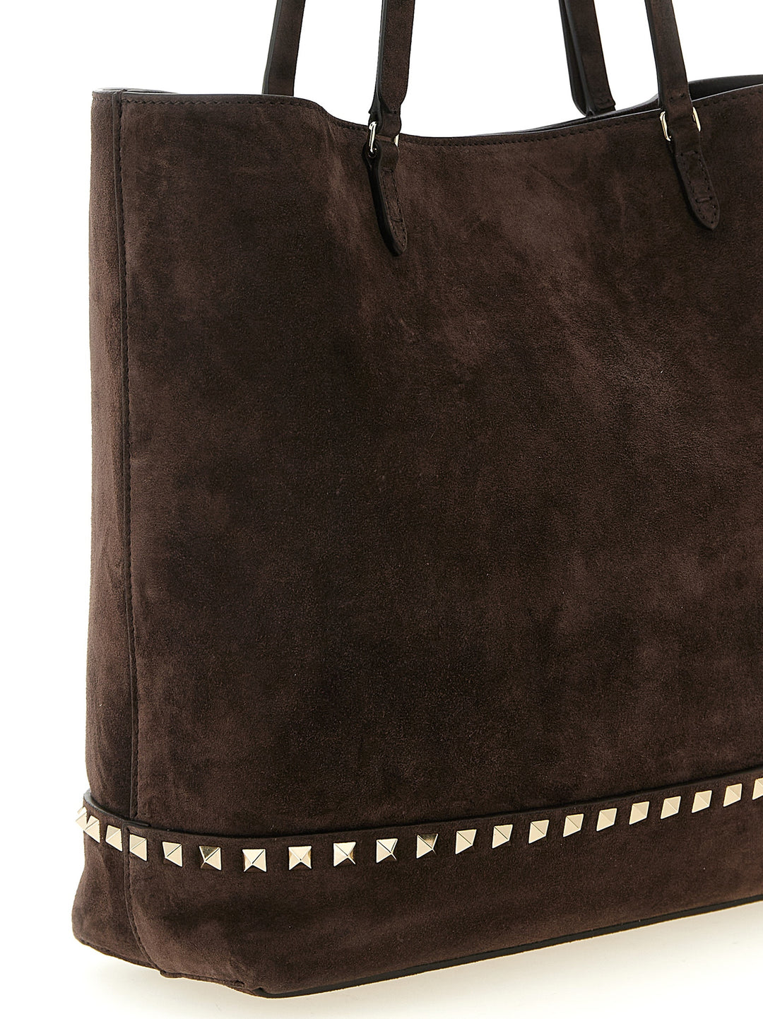 Valentino Garavani Rockstud Medium Shoulder Bags - Brown | 56a4a08347c0e87f37ffe9a82b96408363b20c52