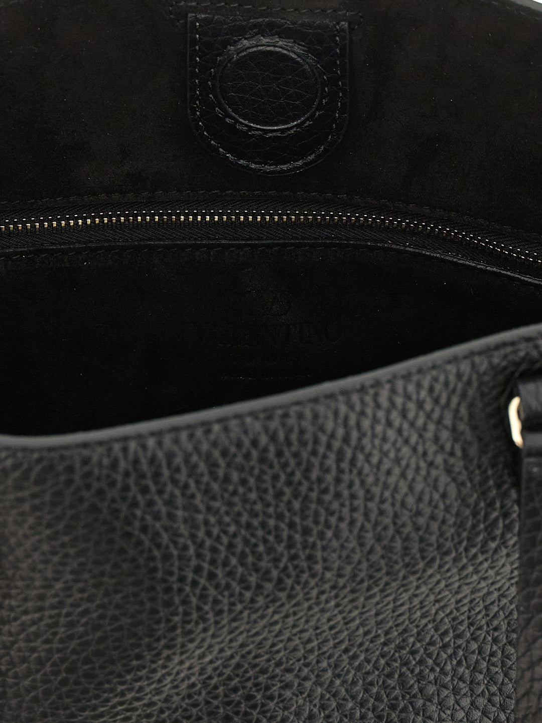 Valentino Garavani Small Rockstud Shoulder Bags - Black | 2abcf9fc1689143e81ef55a24c819b9b66b76546