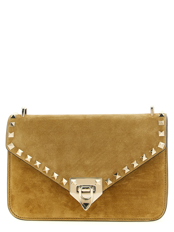 Rockstud Crossbody Bags Beige