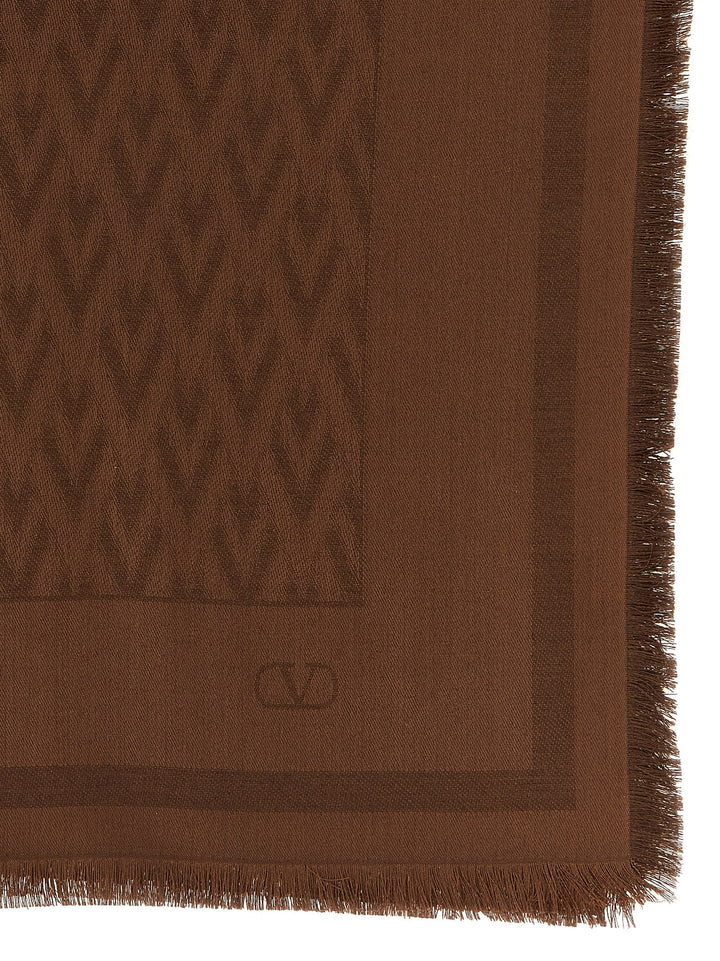 Valentino Garavani Toute La V Scarves and Foulards - Brown | a7b23c8d23cd7a215b3941055c568568b833f522