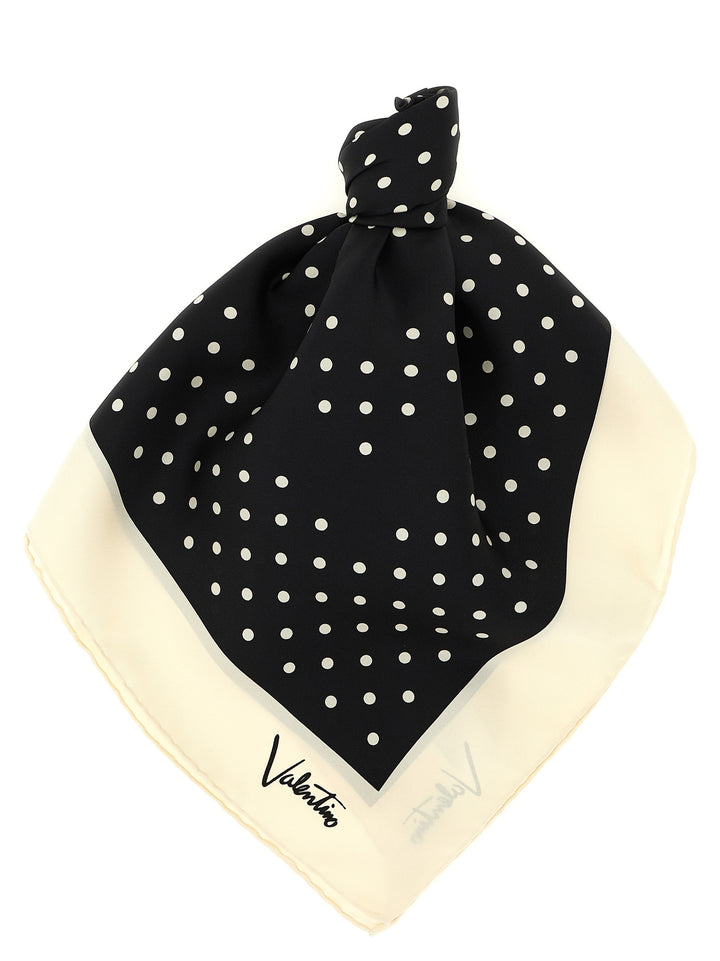 Valentino Garavani Plusdepois Scarves and Foulards - White/Black | fa08855b79a5d6cbafbb64d80dac885fcb76961c