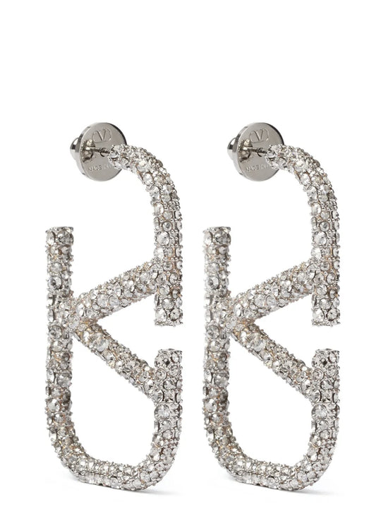 Valentino Garavani Vlogo Signature Earrings Jewelry Silver