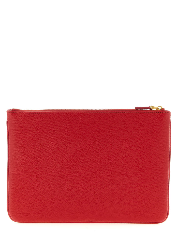 Valentino Garavani Valentino Garavani Vlogo Signature  Bag Clutch - Red | 802ccc2e3a2eaf90d1da1bf34e3f77ca63b98b16