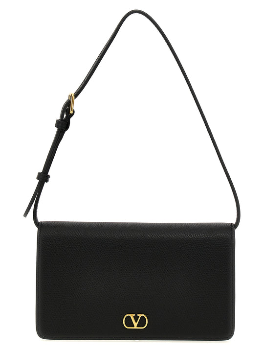 Valentino Garavani Vlogo Signature Shoulder Bag Shoulder Bags Black