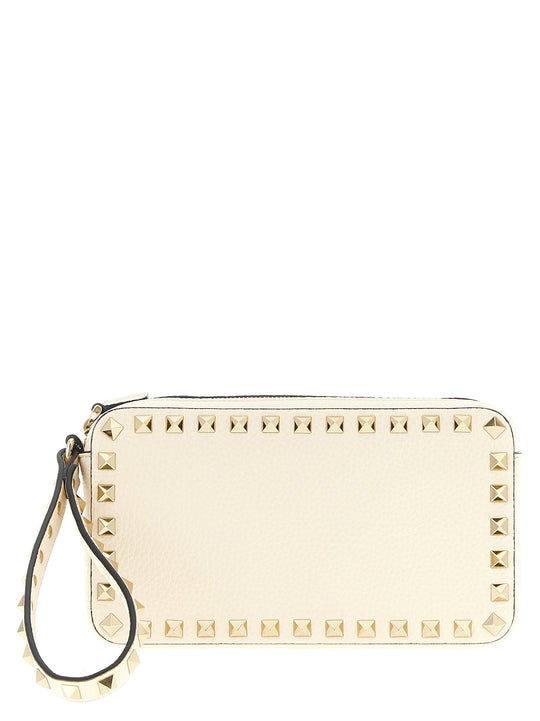 Rockstud Clutch White