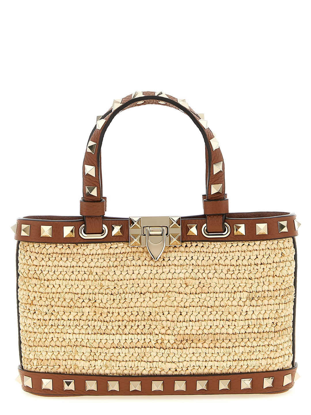 Valentino Garavani Rockstud Tote Bag - Beige | 85b6d68b67276392e9ff20dae024cc661dcb3017