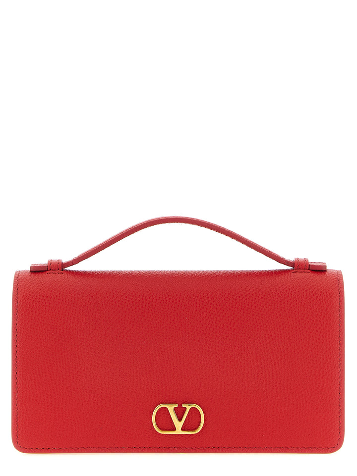 Valentino Garavani Wallet On Chain Valentino Garavani Vlogo Signature Wallets and Card Holders - Red | 03c2fb6504d33acb0daed65dc20a74a202dad2b0