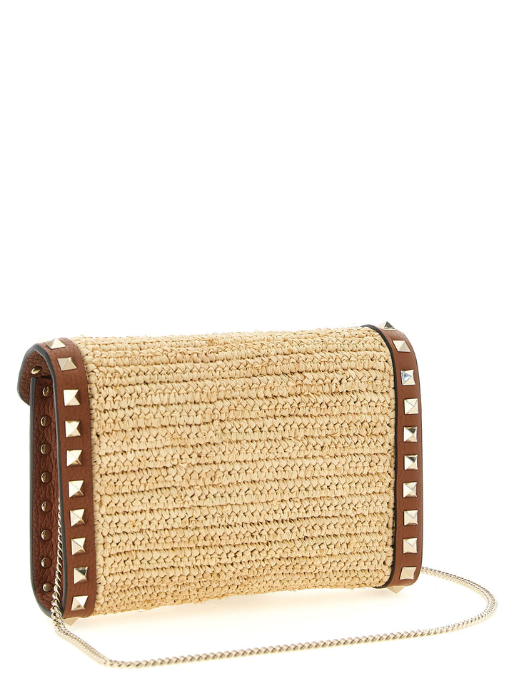 Valentino Garavani Rockstud Crossbody Bags - Beige | f357376113e1408ca6298c573f2849e58221c2b9