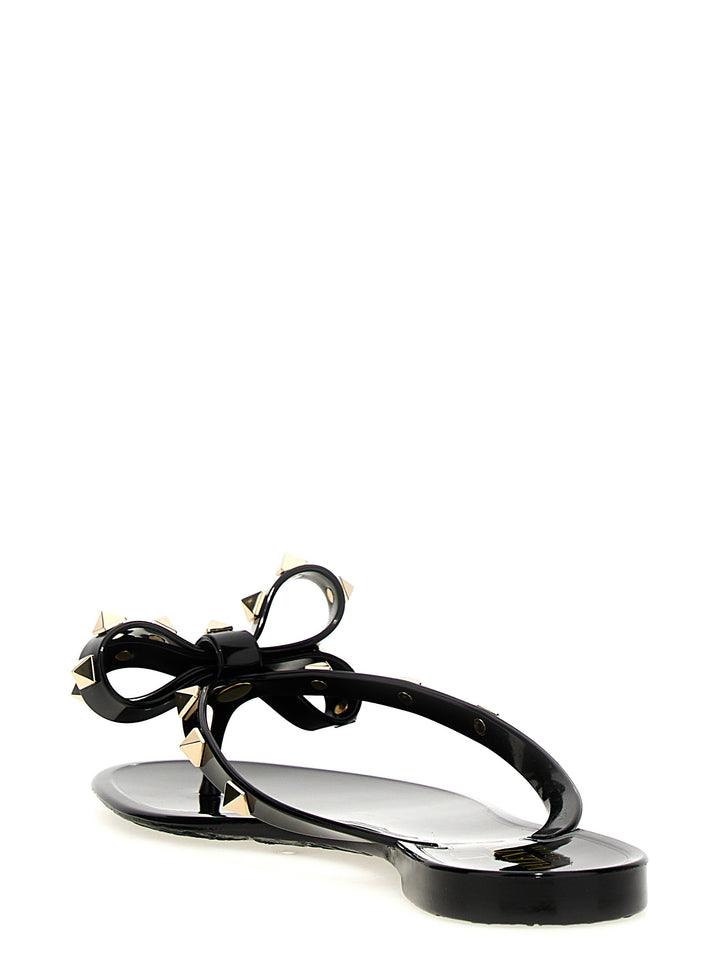 Pm Thong Rockstud Sandals Black