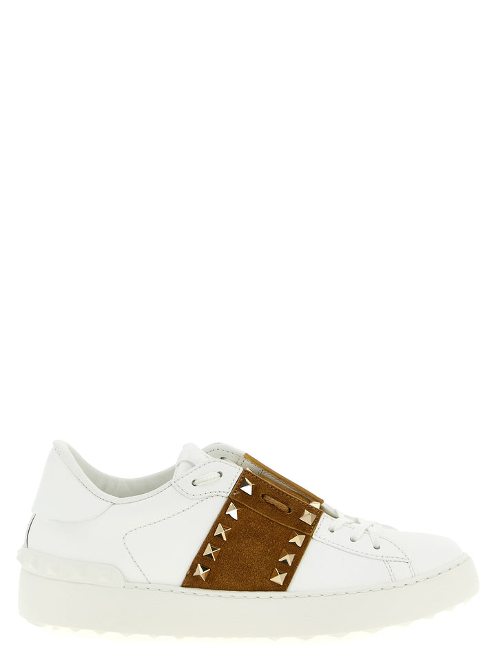 Valentino Garavani Rockstud Untitled Sneakers - Brown | 96b88292104343d2ab9a65f6382bf6c4df5803db