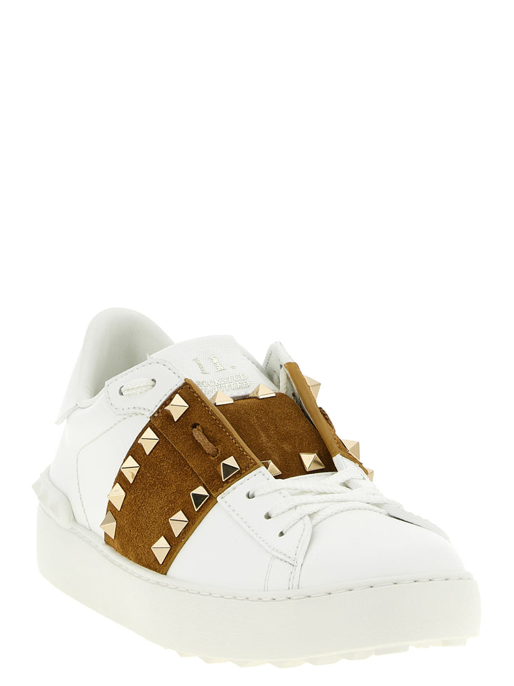 Valentino Garavani Rockstud Untitled Sneakers - Brown | d41c1ac19bf739b354b4733c5d809be1141ef134