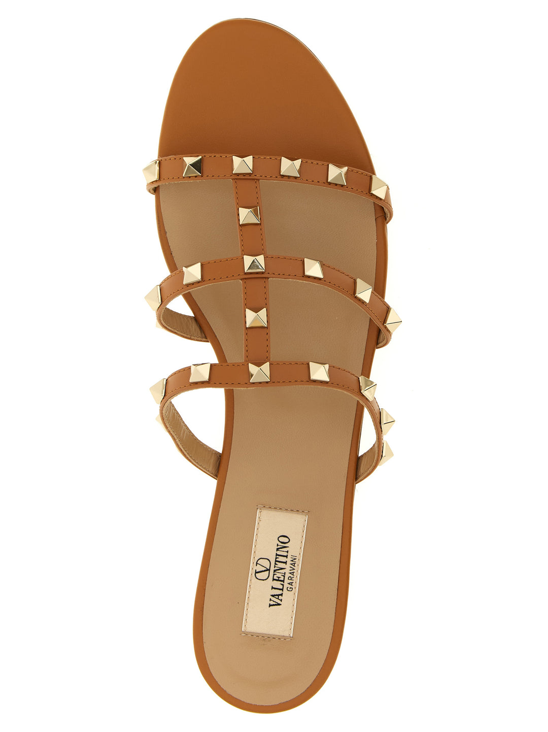 Valentino Garavani Rockstud Sandals - Beige | e54d37cc7fc49e9e5da2c77ae21bd5ed13bc0d4b