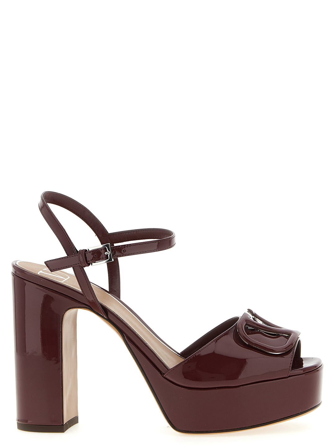 Valentino Garavani Valentino Garavani Vlogo Signature Sandals - Bordeaux | 66c0e2a34338de0a30af288477efe250584f6152