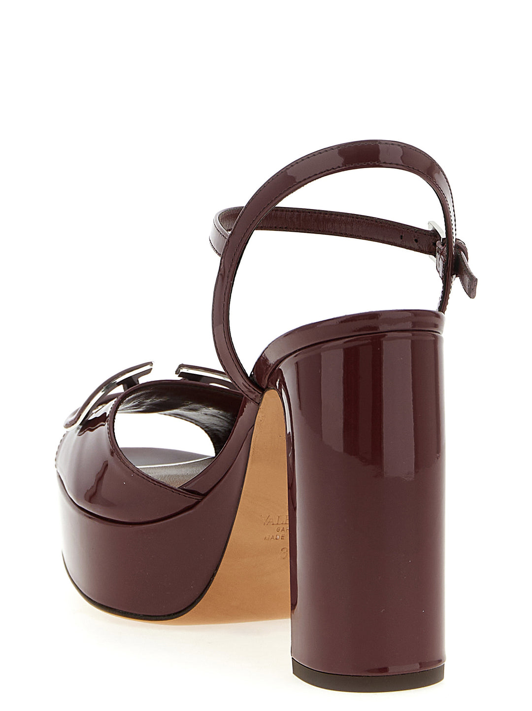 Valentino Garavani Valentino Garavani Vlogo Signature Sandals - Bordeaux | 0a214a41d571028f9666d37e395fcdc8380c7cc0