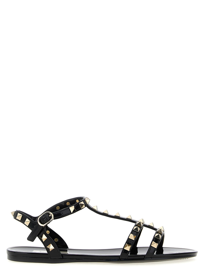 Valentino Garavani Rockstud Sandals - Black | 75d5268be3802f89abb802a310adfabeff0d6b84