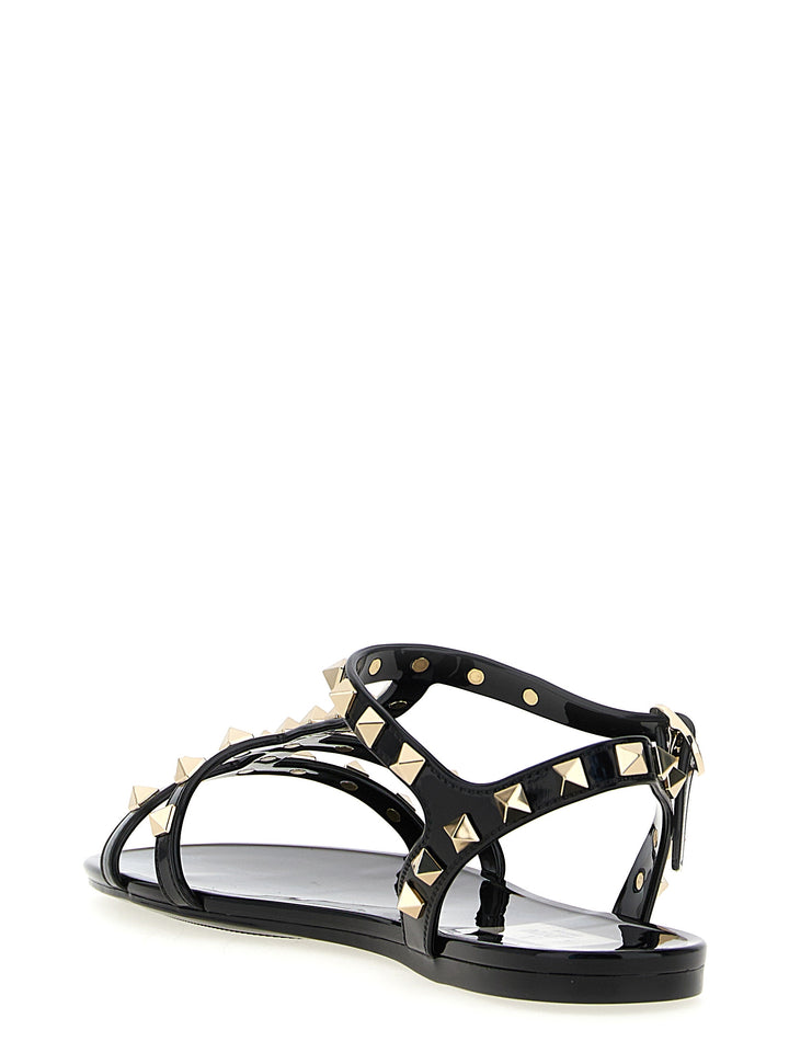 Valentino Garavani Rockstud Sandals - Black | e89a64470f12ec209d8639541d1ed855bd0a699d