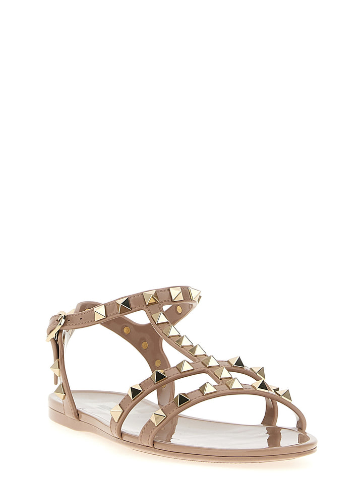 Valentino Garavani Rockstud Sandals - Pink | 84562a00f416e11efa59825dade6d216f5f012e0