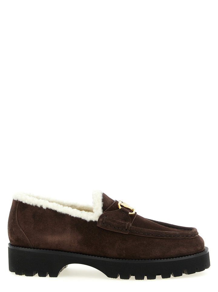 Valentino Garavani Vlogo Signature Loafers - Brown | d29376c001774a23de0f70e16d73a72a95c0bcb0