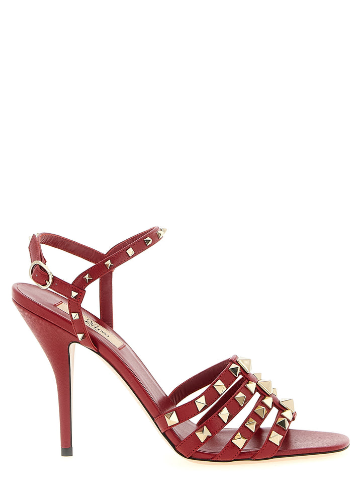 Valentino Garavani Rockstud Sandals - Red | c4d10a181f30a5dae02c581b56db5f6cdb1f5af2