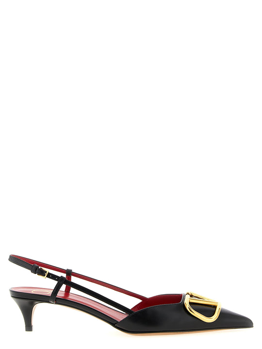 Slingback Valentino Garavani Vlogo Signature Pumps Black