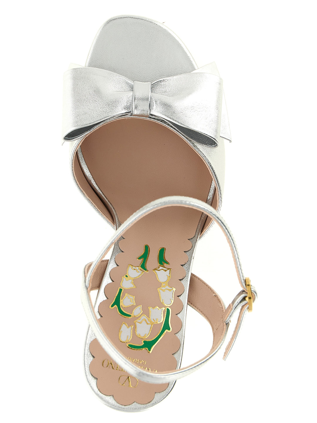 Valentino Garavani Bowow Sandals - Silver | 945c63d081b50d9570c5e90698946057efc43170