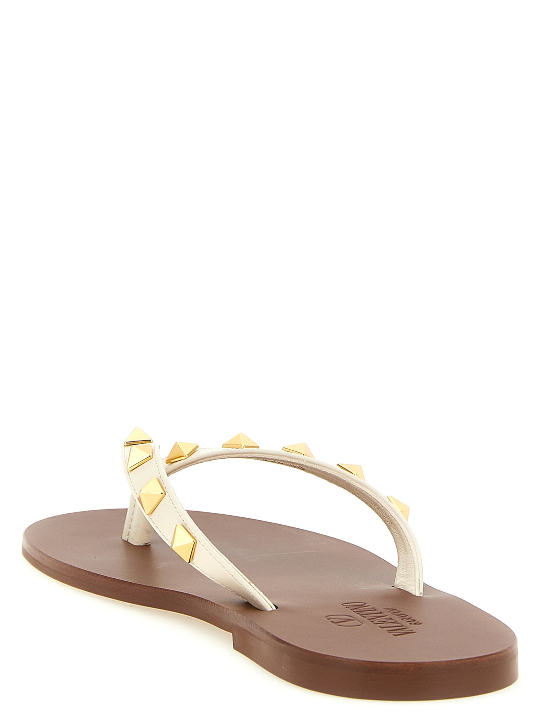 Valentino Garavani Thong Rockstud Sandals - White | a37206498bd063eeee35c30e441c2a735a530c40