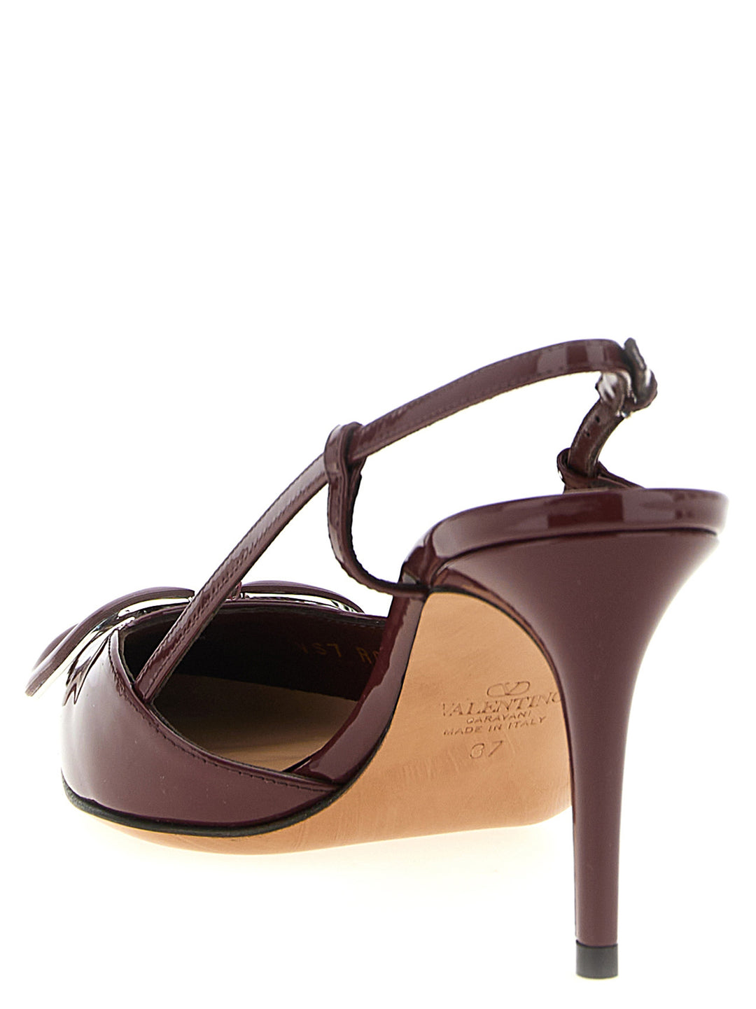 Valentino Garavani Slingback Valentino Garavani Vlogo Signature Pumps - Bordeaux | 805c4984193de922a43d54a5da034af3cd5504c1