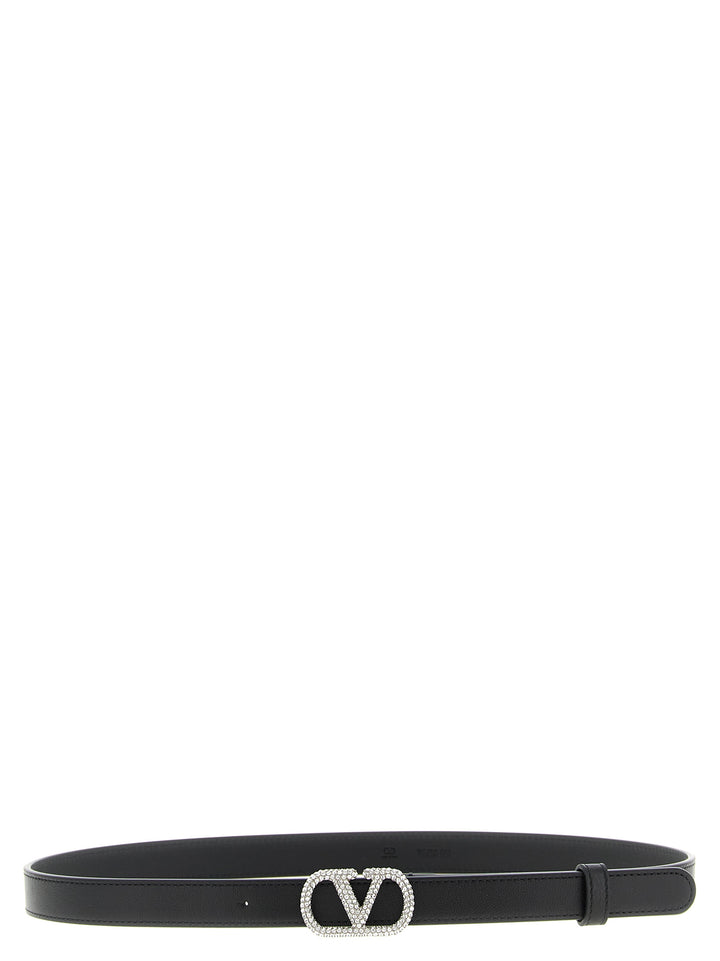 Valentino Garavani Valentino Garavani Vlogo Signature Belt Belts - Black | 47b621852b0fba376215098675e722d886b1e6ba