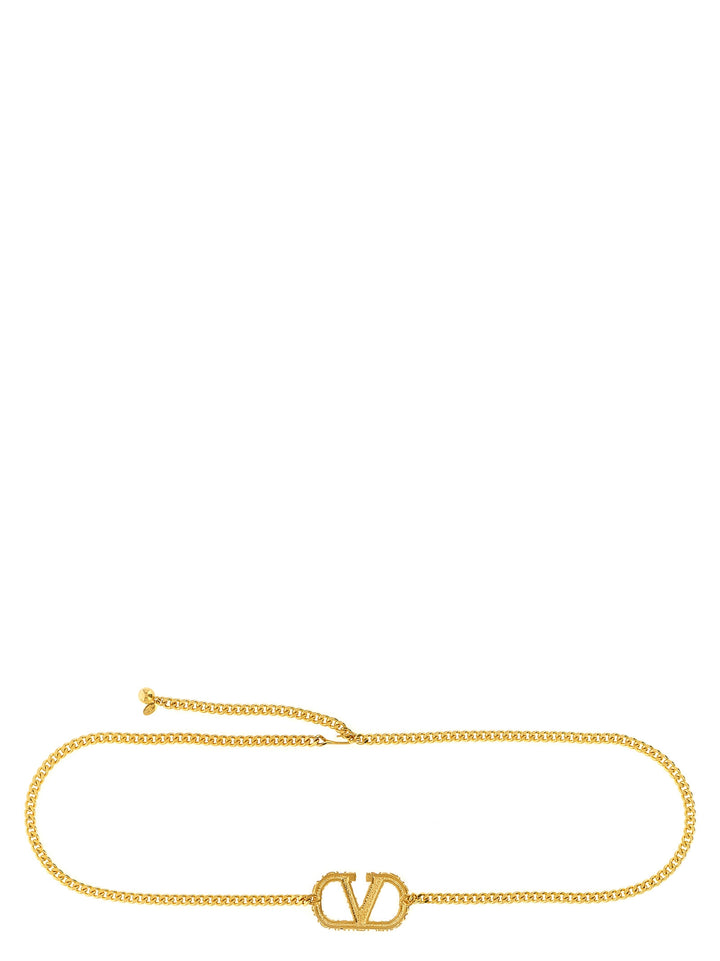 Valentino Garavani Valentino Garavani Vlogo Signature Belt Belts - Gold | f88221e3e47d7c3f3d2d2d9546d7db641f346303