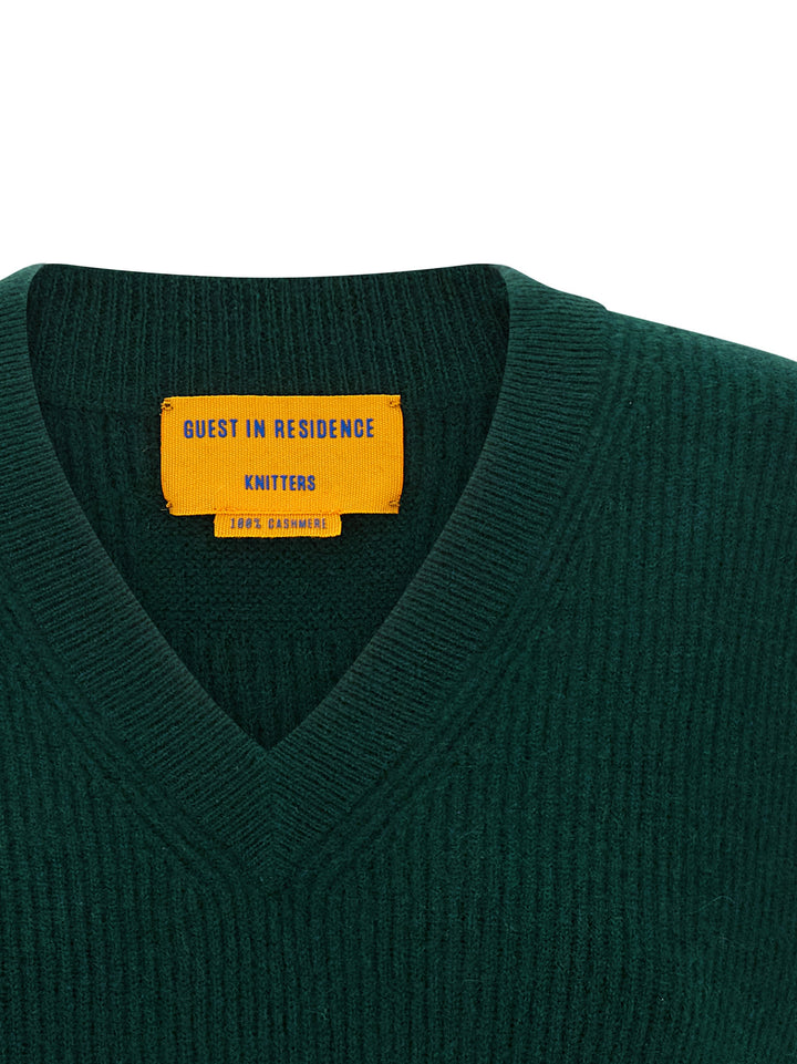 Guest In Residence Rib Gilet - Green | 761bb8c6e1d787e084cb4b295a878f82c74bcbe2
