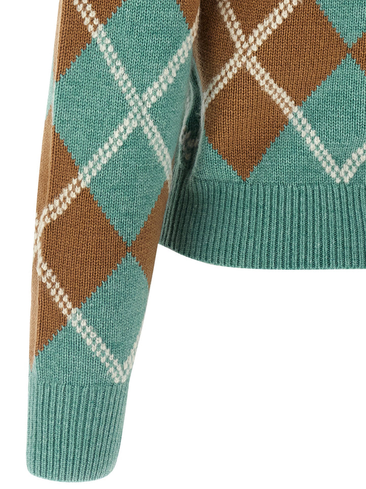 Guest In Residence Collegiate Argyle Polo - Light Blue | 11643e8a0385b705c1075ba53c3e6b5ee54f35e8