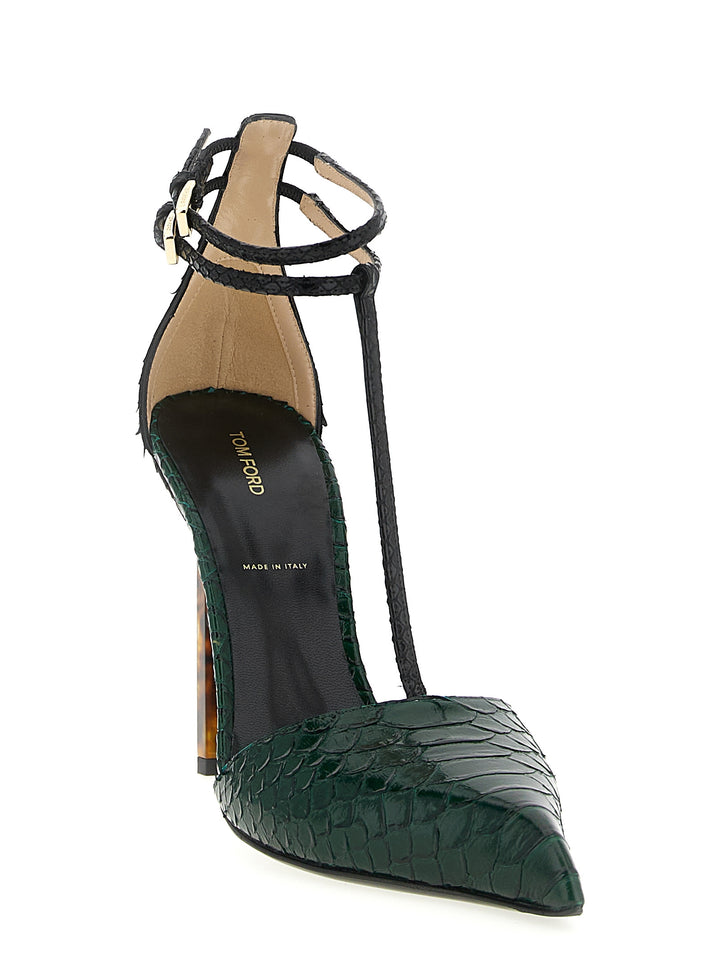 Tom Ford T Strap Pumps - Green | 9f9a99eada9498ab0e36ce118afe6562fedf1d6e