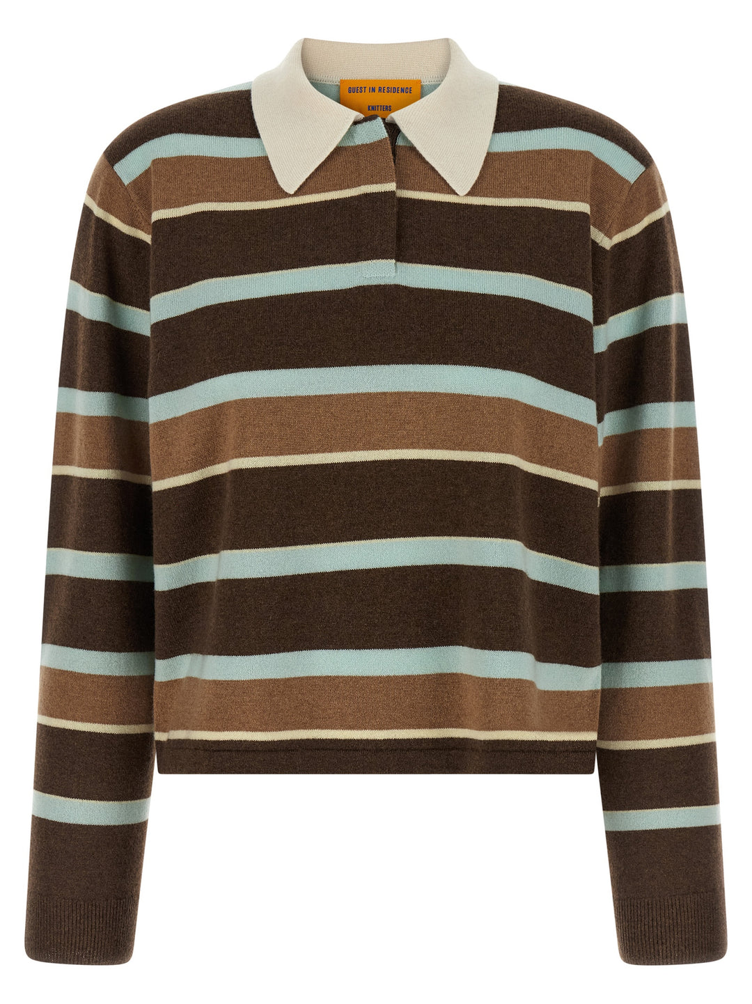 Guest In Residence Cropped Stripe Rugby Sweaters and Cardigans - Multicolor | b20c08bb2d68e5460b72b0285ef32962ce55cc09